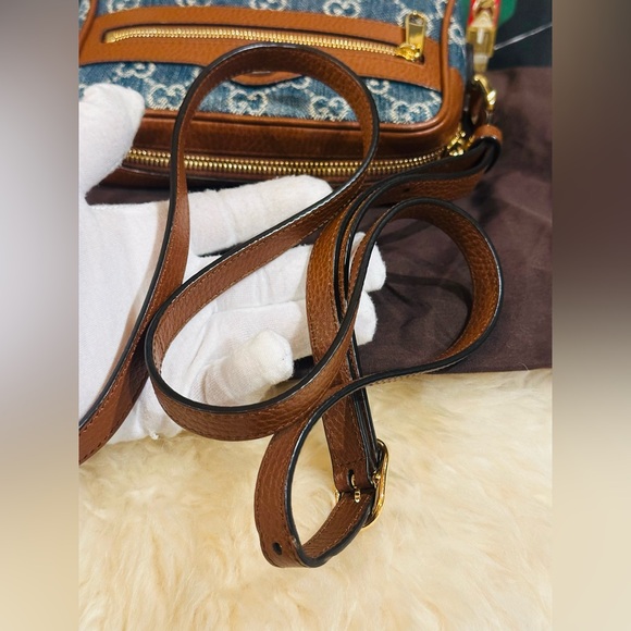π₯ GUCCI GG DENIM OPHIDIA SHOULDER BAG FULL INCLUSION PRESTINE CONDITION - Picture 9 of 15